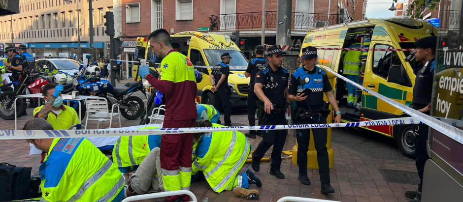 Un quad  atropellado a varias personas cerca de las 19.30 horas de este miércoles. EFE/ Emergencias 112 Comunidad De Madrid