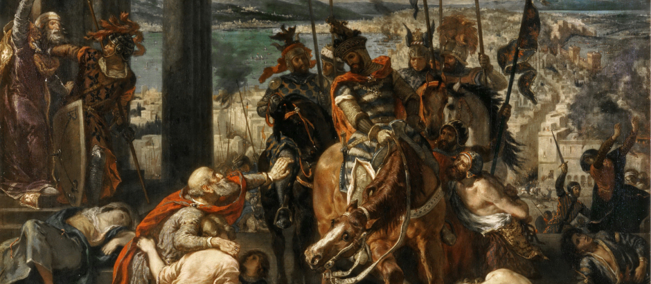 Los cruzados entran en Constantinopla, por Delacroix