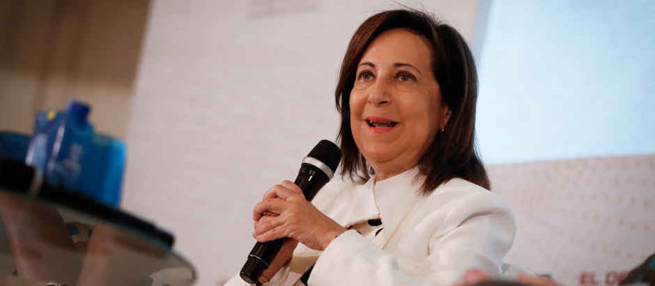 La ministra de Defensa, Margarita Robles, durante la I jornadas de Defensa de El Debate
