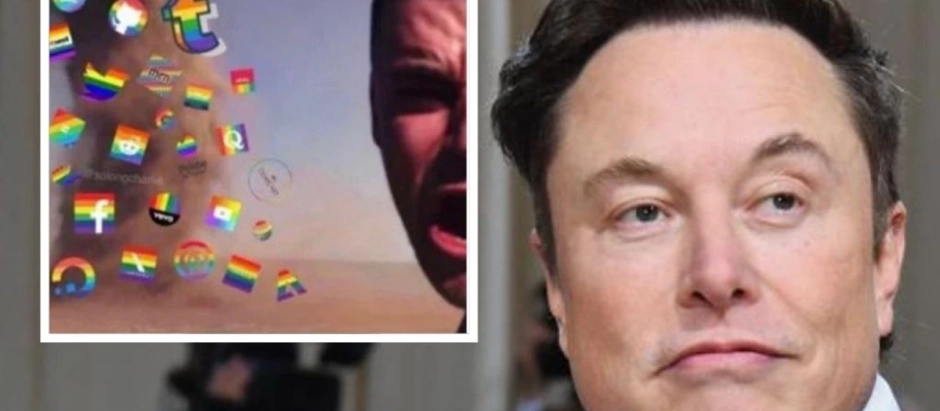 Elon Musk ha tuiteado una foto burlándose del 'Pride Month', el mes del orgullo LGBT