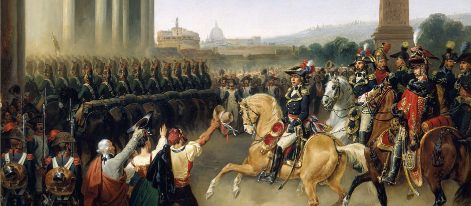 Entrada del ejército francés en Roma, 15 de febrero de 1798, por Hippolyte Lecomte