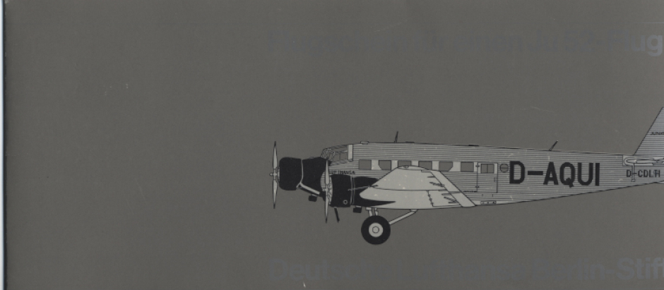 Billete de avión de un Junker Ju 52 de la Segunda Guerra Mundial