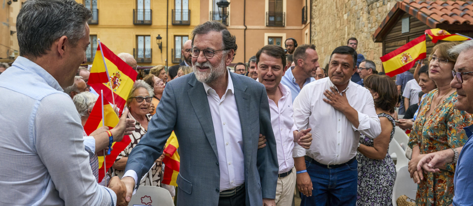 El expresidente del Gobierno Mariano Rajoy, en Ávila