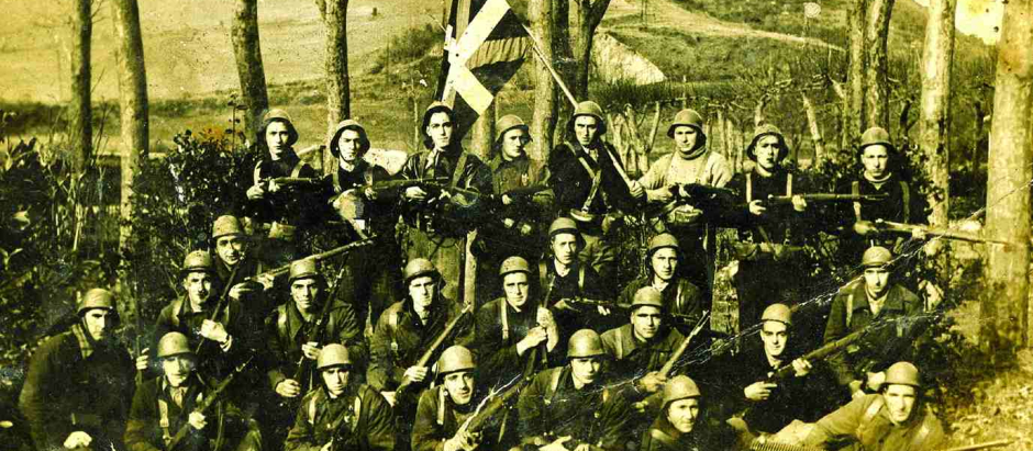 Soldados del batallón Amaiur del Euzko Gudarostea en 1937
