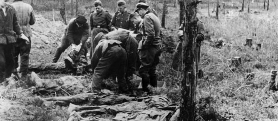 Víctimas soviéticas de la masacre de Katyn.