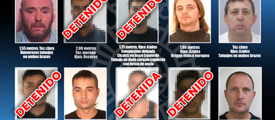 De los 10 fugitivos más peligrosos buscados en España, 5 ya han sido detenidos