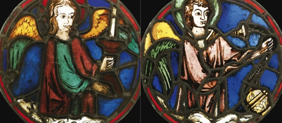 Las vidrieras robadas de Notre Dame representan a dos ángeles