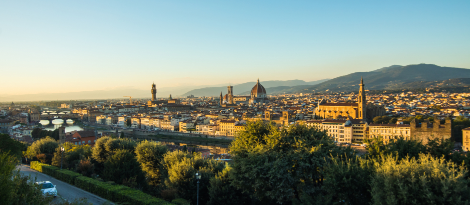 La ciudad de Florencia vista desde las alturas