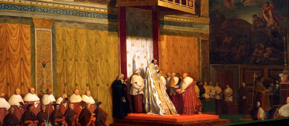Coronación del Papa Pío VII, en el año 1800