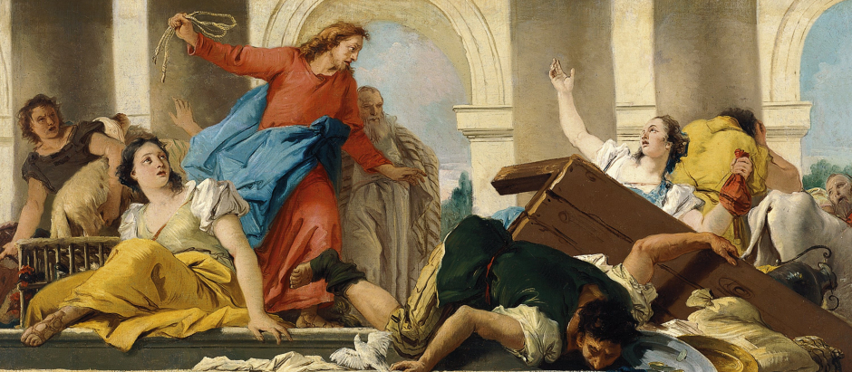 Jesús expulsa a los mercaderes del templo
