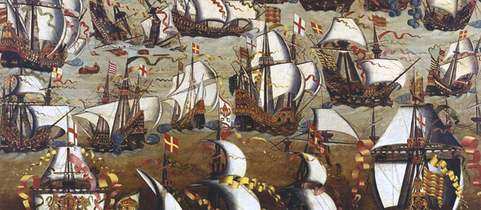 Batalla entre la flota inglesa y la Gran Armada española