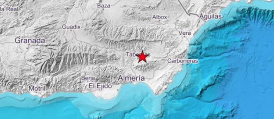 Epicentro terremoto Almería
