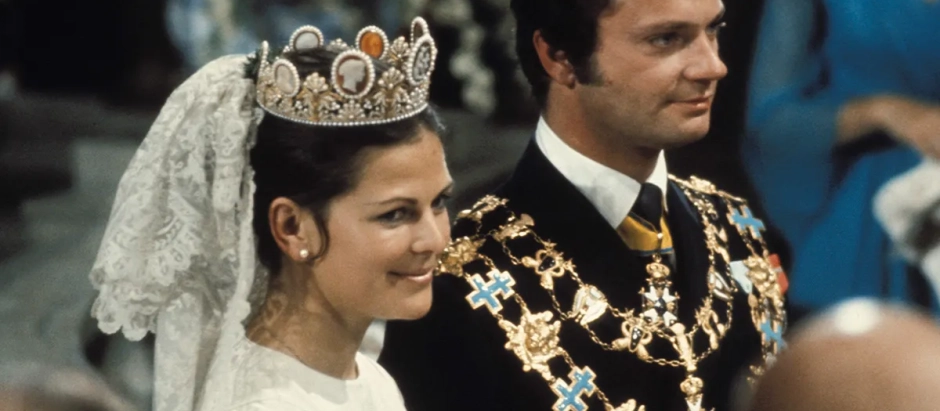 Boda de Carlos Gustavo y Silvia de Suecia en 1976