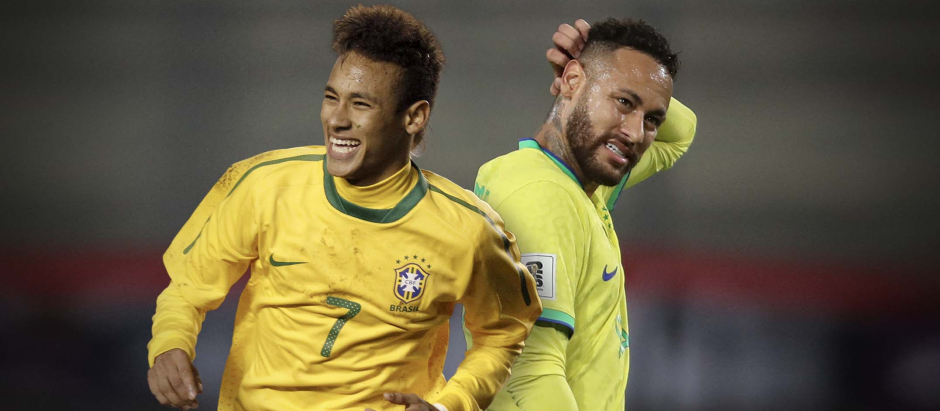 Neymar, en sus primeros años y en la actualidad