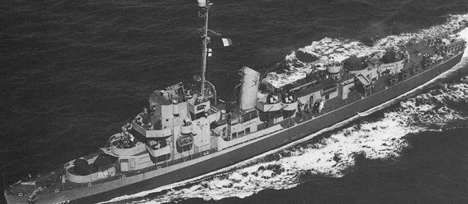 El destructor USS Eldridge; fotografía de 1944vv