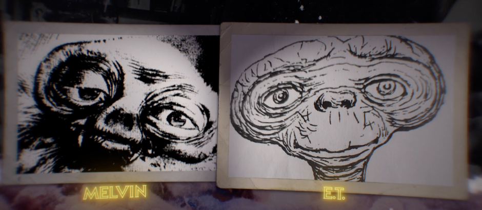 Dibujos de Melvin y E.T.