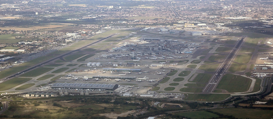 Aeropuerto de Heathrow, en una vista aérea