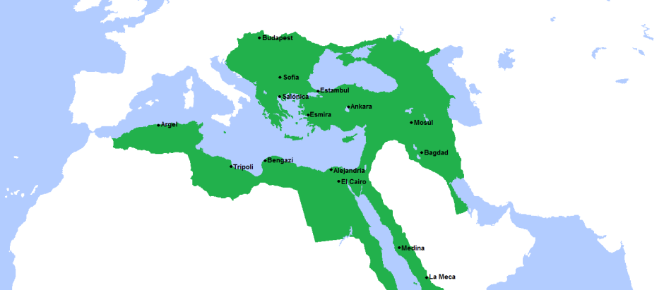 Territorios que dominó el Imperio otomano