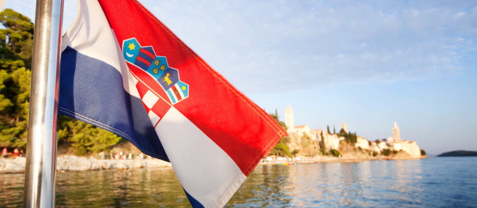 La bandera de Croacia actual