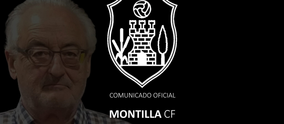 Comunicado del Montilla CF anunciando el fallecimiento de Miguel Navarro Polonio