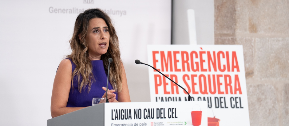 La portavoz de la Generalitat, Patrícia Plaja, en una rueda de prensa