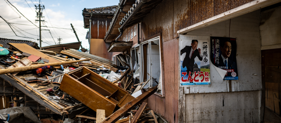 Destrucción tras el terremoto de Japón