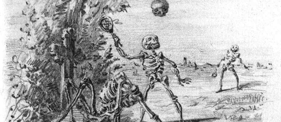 Detalle de 'Les morts pour rire', de Gustavo Adolfo Bécquer
