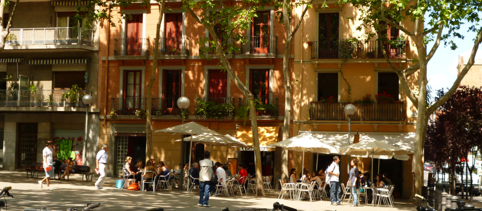 Plaza situada en el barcelonés barrio de Gracia