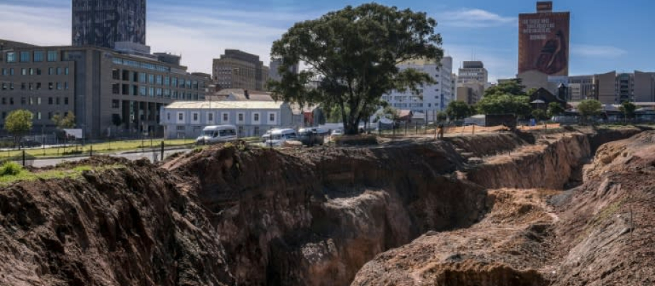 Mina de oro abandonada en Johannesburgo