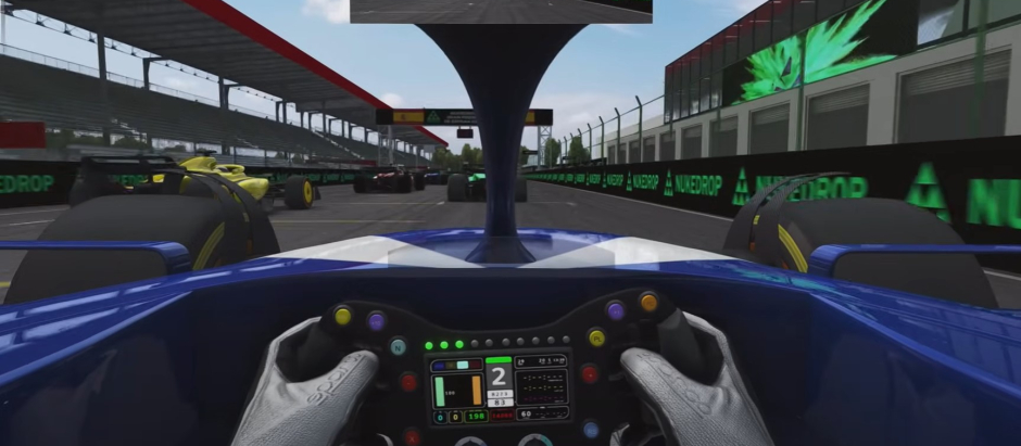 El simulador de como sería el circuito de F1 de Madrid siendo un piloto