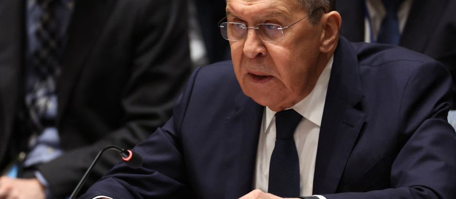 Sergey Lavrov, ministro de relaciones Exteriores de Rusia en el Consejo de Seguridad de la ONU