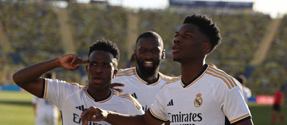 Vinicius, Tchouaméni y Rüdiger en la victoria del Real Madrid a Las Palmas