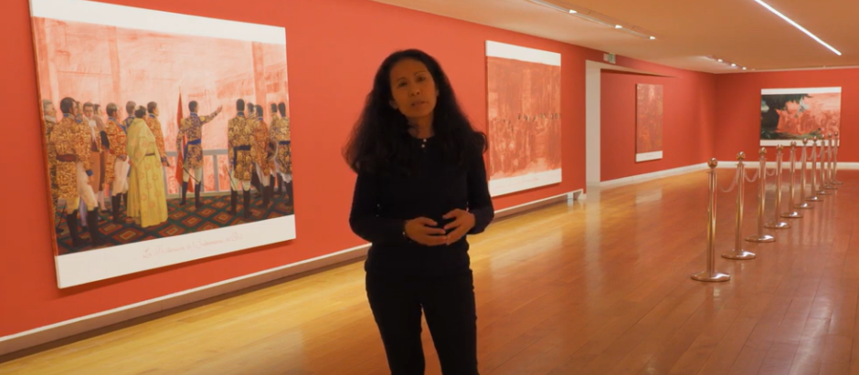 La artista peruana Sandra Gamarra en su exposición Buen Gobierno de 2021