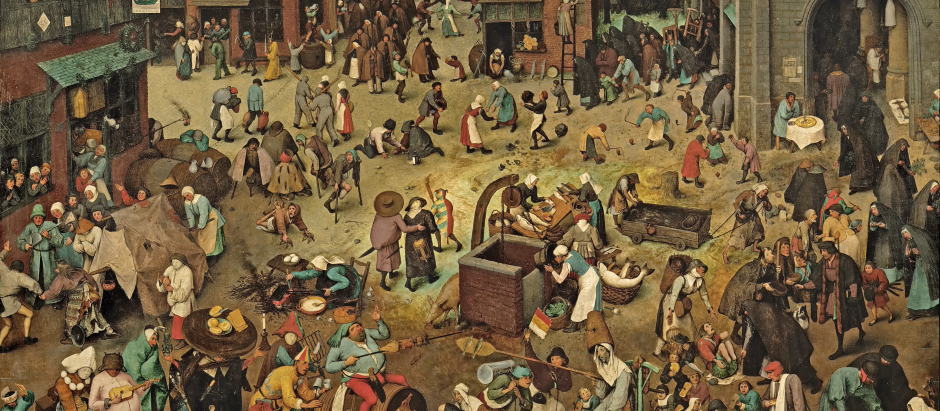 El combate entre don Carnaval y doña Cuaresma, obra de Pieter Brueghel el Viejo