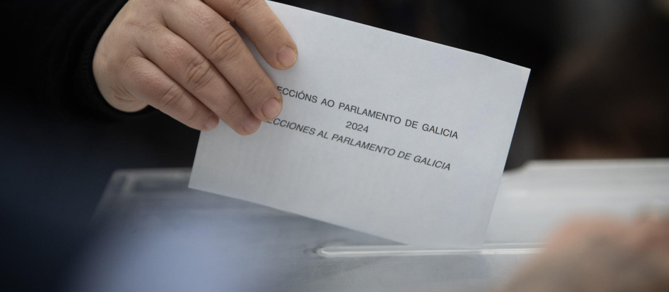 Papeleta de las elecciones en Galicia