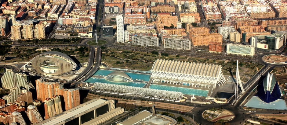 Vista aérea de Valencia