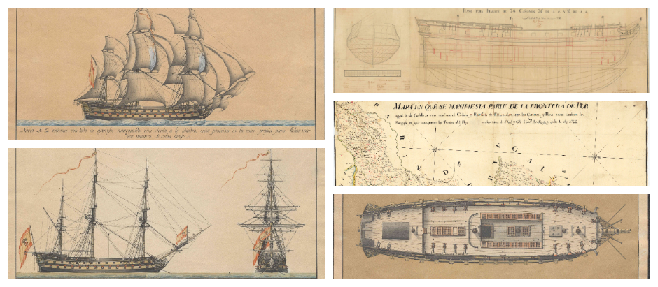 Algunos de los planos históricos de la Armada que sale a la luz pública