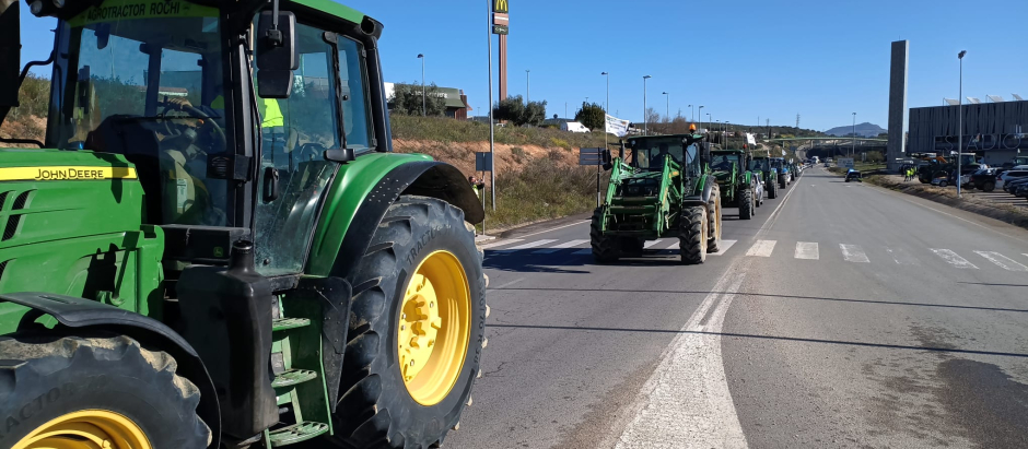 Tractores en la movilización