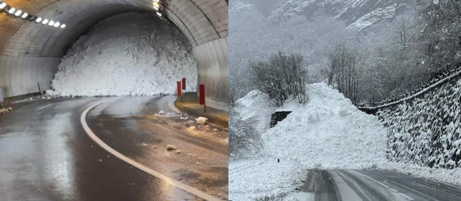 La nieve tapona un túnel en la región del Valle de Aosta