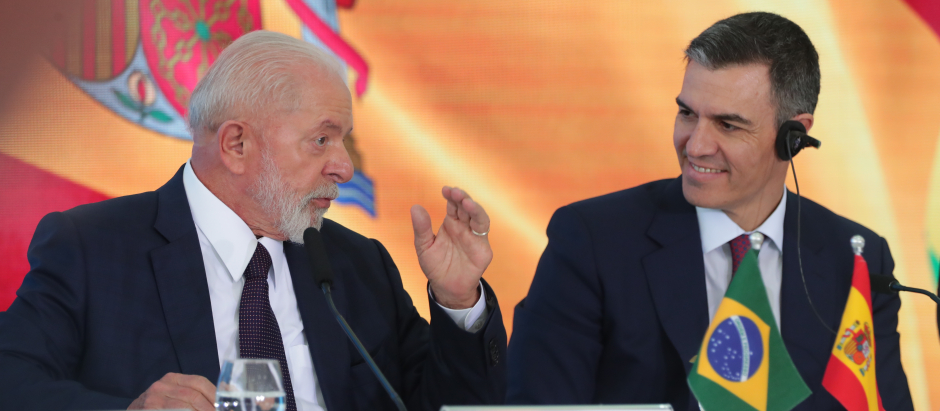 Pedro Sánchez y Luiz Inácio Lula da Silva