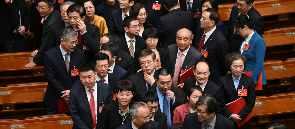 Los diputados chinos durante la reunión de las Dos Sesiones