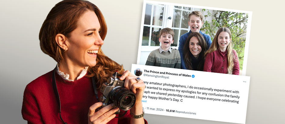 Kate Middleton ha pedido disculpas por manipular una foto familiar