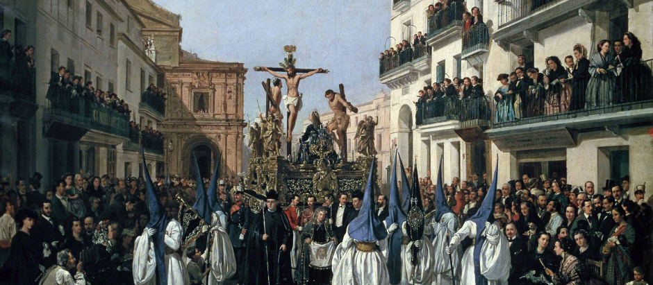 Procesión del Viernes Santo en Sevilla. Obra de Manuel Cabral Aguado-Bejarano