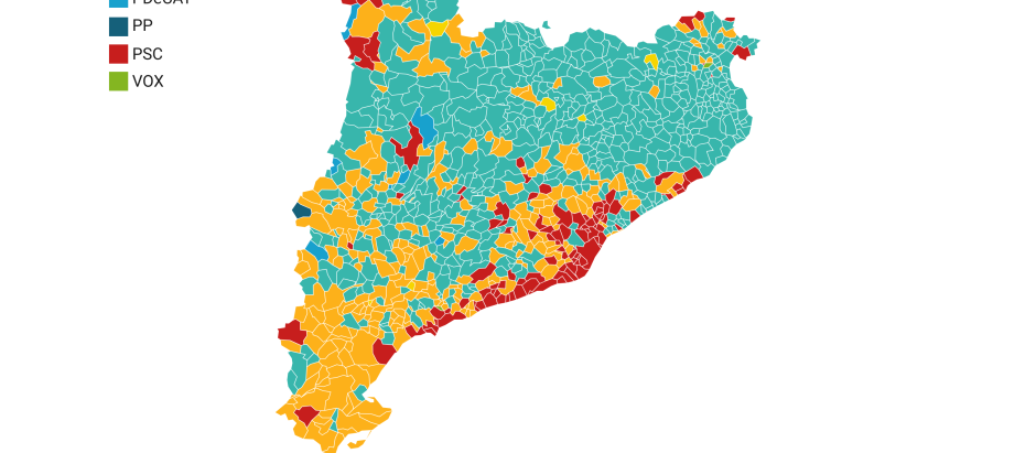 Resultados de las elecciones en Cataluña en 2021