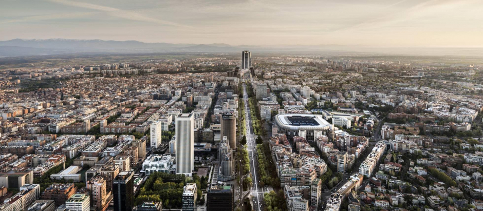 Vista aérea del norte de Madrid