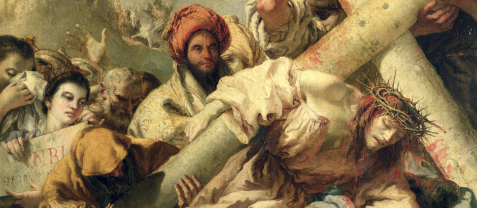 'La caída de Cristo en el camino al Calvario' de Giovanni Domenico Tiepolo