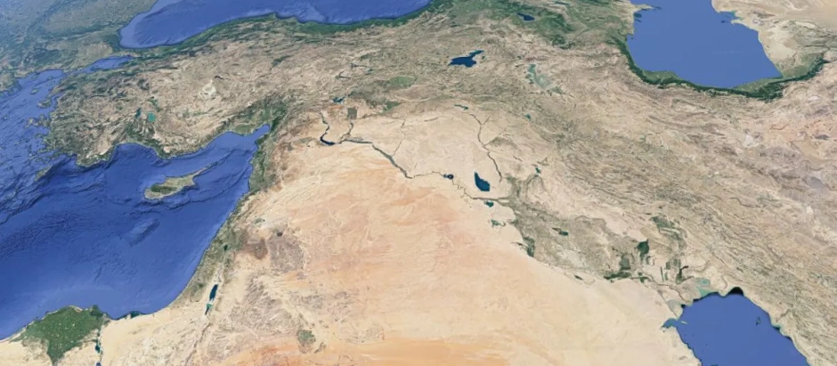La meseta iraní, vista desde el espacio
