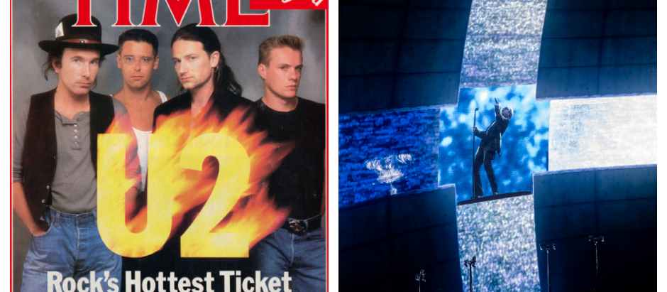 U2 en la portada de Time de 1987 y en una de sus últimas actuaciones en The Sphere