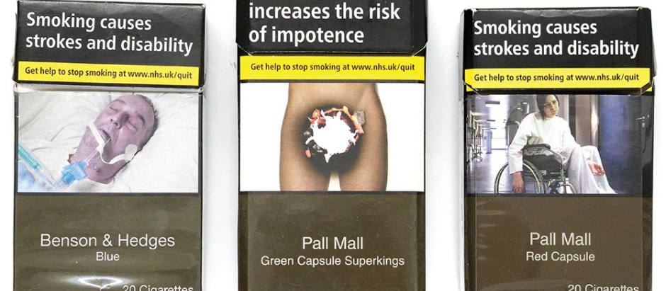 Ejemplos de empaquetado neutro de tabaco en Reino Unido