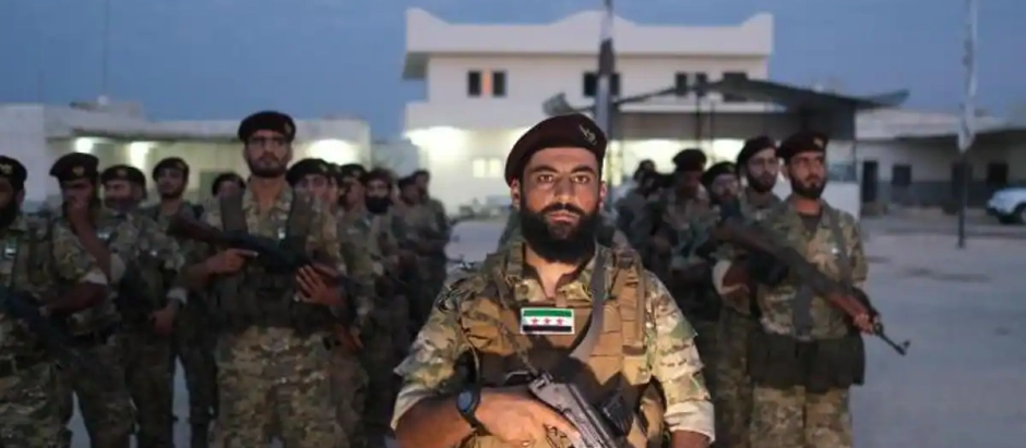 Miembros del Ejército Nacional Siria